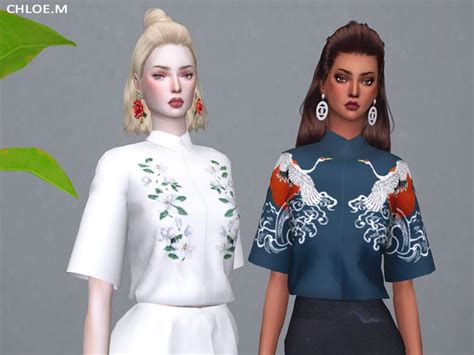 Chloemmm S Chloem Short Sleeved Blouse Sims Dresses Sims