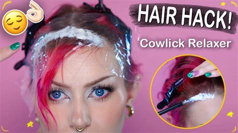 How To Get Rid Of A COWLICK Permanently Tutorial Using Relaxer