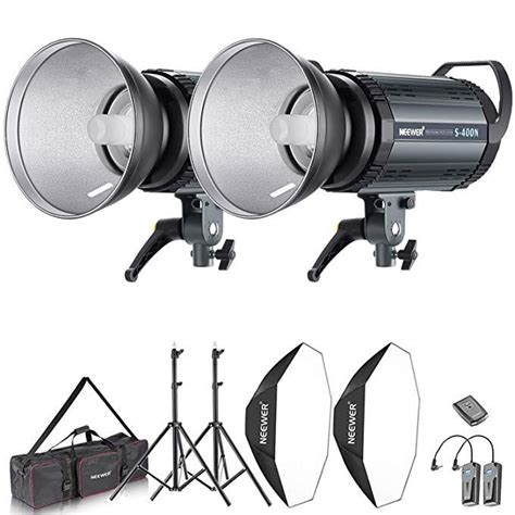 Neewer W Photo Studio Strobe Flash And Softbox Lighting Kit W