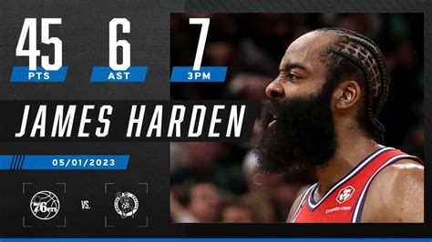 James Harden Playoff Career High Pts Stuns Celtics In Game