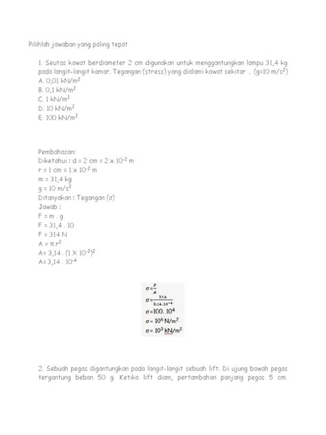 Soal Dan Pembahasan Gerak Harmonis Sederhana Pdf