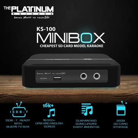 Platinum By Winland Professional Karaoke Mini Box With Isdbt Sd Card