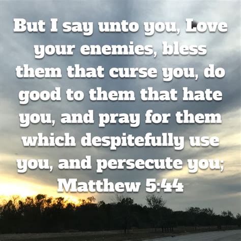 Matthew 5 44 But I Say Unto You Love Your Enemies Bless Them That Curse