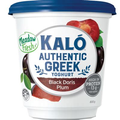 Meadow Fresh Kalo Black Doris Plum Authentic Greek Yoghurt 800g Fresh