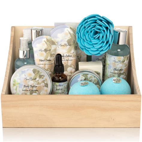 Luxury Bath Spa Gift Set with Jasmine & Lavender - 15 Piece Spa Kit for ...