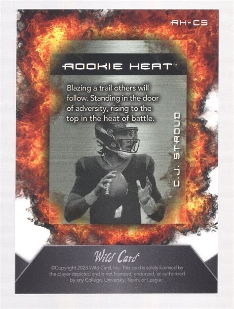 C J STROUD 2023 WILD CARD MATTE ROOKIE HEAT RC 157 200 HOUSTON