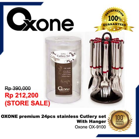 Jual Oxone Ox Pc Cutlery Sendok Garpu Set Dengan Gantungan Ox