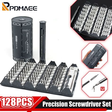 128 Pcs Precision Screwdriver Set Reel Storage Box Five Pointed Star