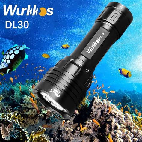 Wurkkos DL30 Dive Light 21700 LED Flashlight Underwater IPX 8