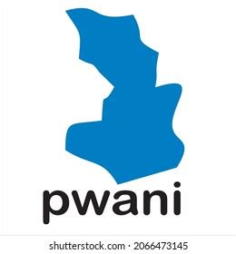 Pwani Map On White Background Stock Vector (Royalty Free) 2066473145 ...