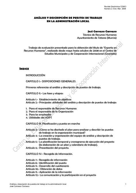 Doc Trabajo Realizado Anlisis Y Descripcin De Puestos De Trabajo