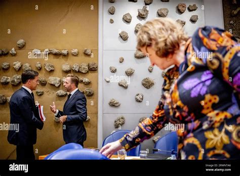 The Hague Outgoing Prime Minister Mark Rutte And Hugo De Jonge During