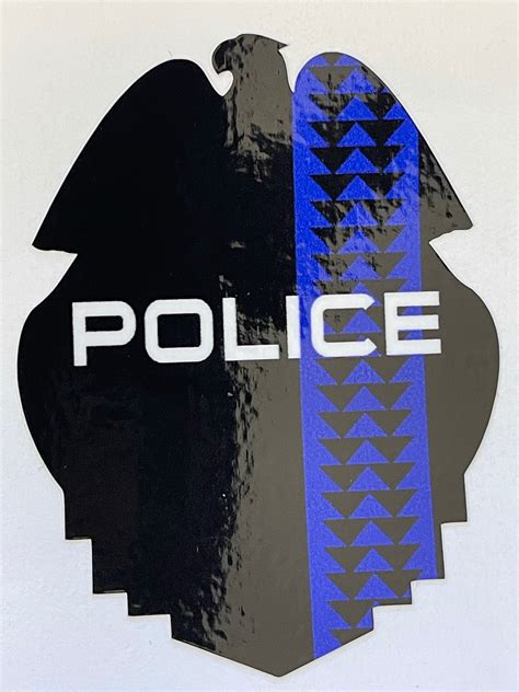 Police Badge Blue Line Stripe Sticker Decal – MonTEEz Apparel