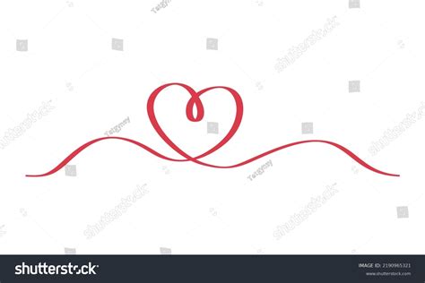 Hand Drawn Heart Line Art Concept Stock Vector Royalty Free