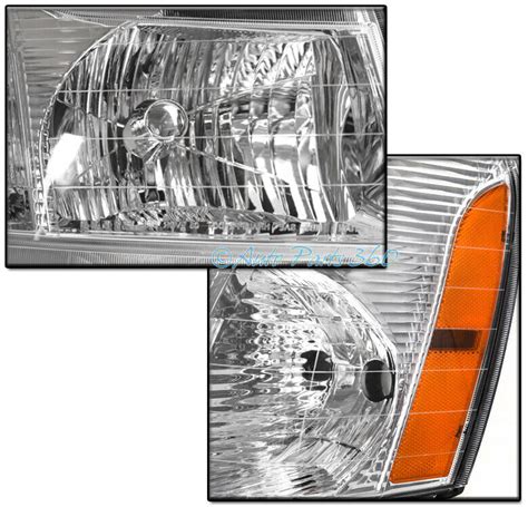 For Chevy Equinox Chrome Headlight Headlamp W Blue Led Drl Left