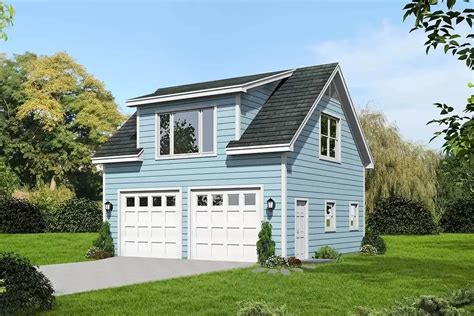 Garage with Loft Storage - 68418VR | Architectural Designs - House Plans