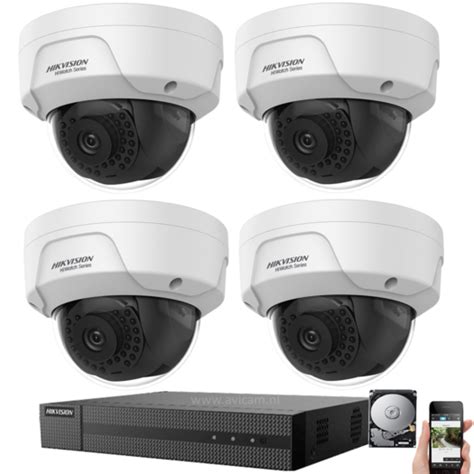 Ip Hikvision Poe Mp Full Hd Camerabewaking Set Met Buiten Dome