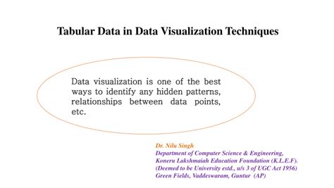 (PDF) Tabular Data in Data Visualization Techniques