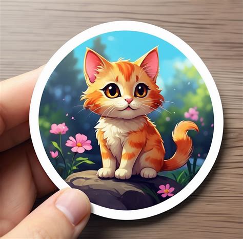 A cute cartoon cat sticker by Geezer-gun on DeviantArt