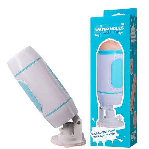 Masturbador Duplo em Formato de Lanterna Vagina e Ânus Auto Lubrificante Ventosa Water Holes