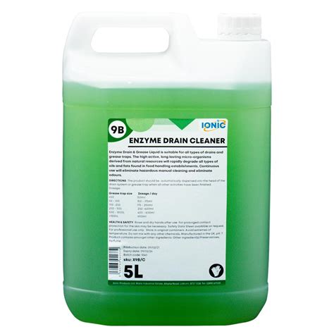 9b Enzyme Drain And Grease Liquid Drain Cleaners Ionic Products