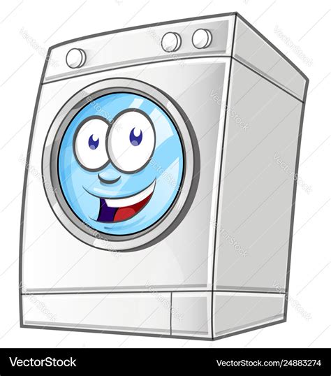 Cartoon Washing Machine Clip Art With Simple Vector Image