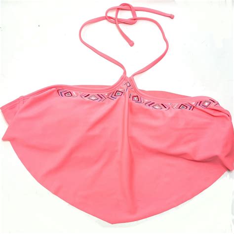 So Bikini Top Solid Pink Swimming Bikini Top Size Wom Gem