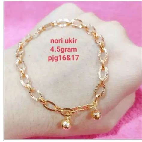 Jual Gelang Rantai Nori Ukuran Perak Asli 925 Lapis Emas Shopee Indonesia