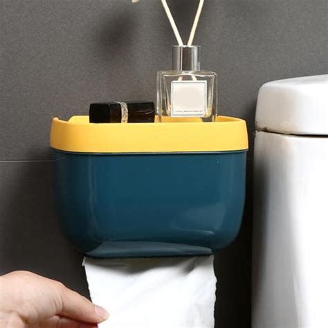 Cheap Tissue Punch Free Pp Toilet Paper Box Multifunctional Wall Mount