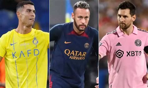 Neymar Messi ou Cristiano Ronaldo Quem tem o maior salário e vai