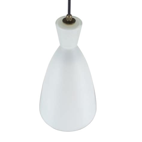 White Opaline Glass Pendant Light By Philips 1960s 1591