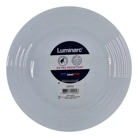 Plato De Postre Harena Cm Vidrio Templado Luminarc X Un