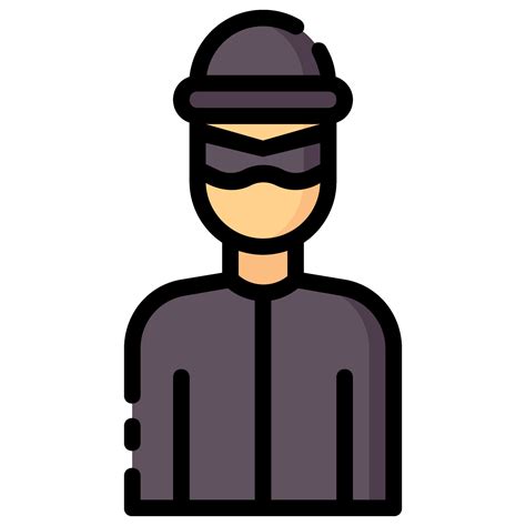 Thief Avatar Vector Filled Outline Icon 26175049 Vector Art At Vecteezy