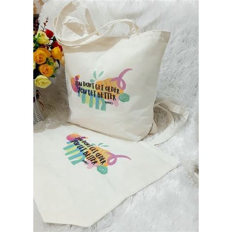 Jual Tas Totebag Blacu Tote Bag Printing Custom Souvenir Ultah Nikah