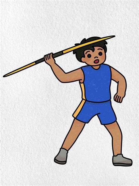 Easy Javelin Drawing Helloartsy