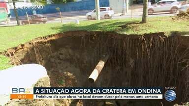 Bahia Meio Dia Salvador Cratera Aberta Na Regi O De Ondina Deve