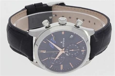 Reloj Edox Les Vauberts Chronograph Moonphase Datum Swiss Made