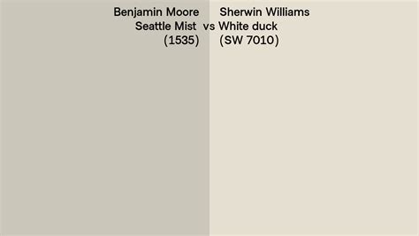 Benjamin Moore Seattle Mist Vs Sherwin Williams White Duck Sw