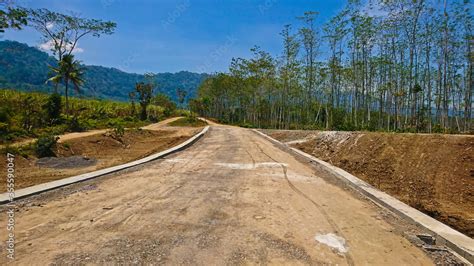 Access to a concrete bridge with steel beams Stock Photo | Adobe Stock