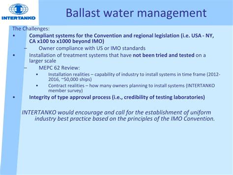 PPT - Ballast water management PowerPoint Presentation, free download - ID:801911