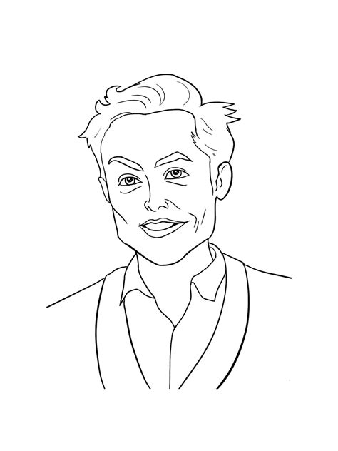 Elon Musk coloring page