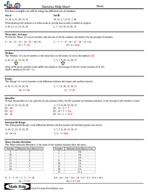 Grade 6 Statistics Worksheets PDF Statistical Questions With Answers