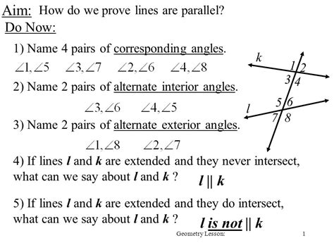 A Pair Of Corresponding Angles