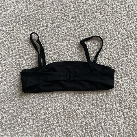 Black Bandeau Bikini Top From Aerie Size Depop