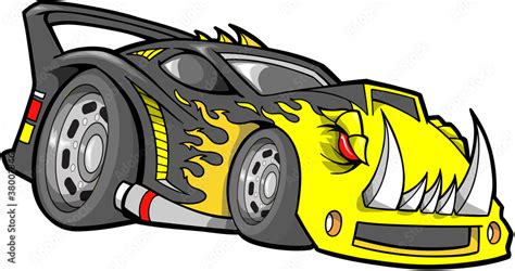 Hot Rod Race Car Vector Illustration Stock Vector Adobe Stock