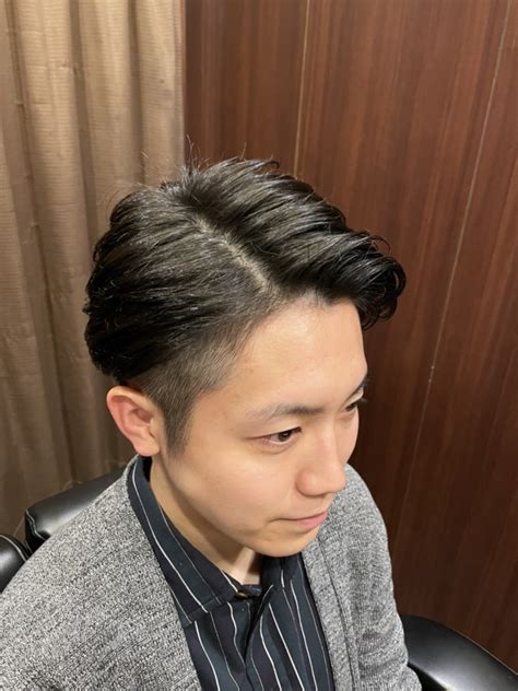 ビジネス毛流れニュアンスパーマ｜ヘアカタログ｜高級理容室 床屋 ヒロ銀座ヘアーサロン