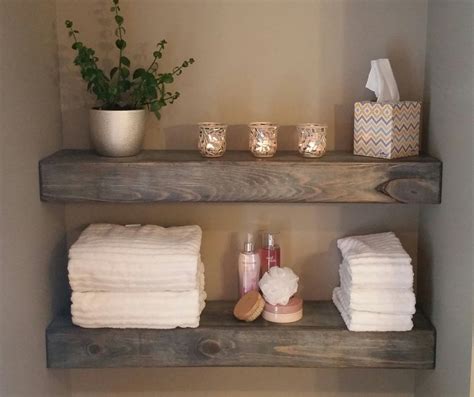 Floating Wood Bathroom Shelves | Woodworking Ideas