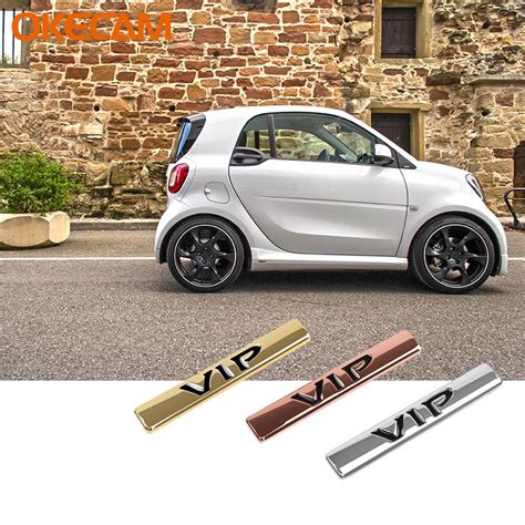 Car Styling 3D Metal VIP Sticker For Smart Fortwo Forfour 453 451 450