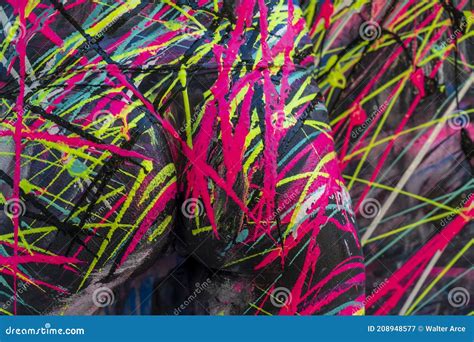 Naked Female Is Being Painted With Colorful Paint In A Home Environment Stock Image Image Of