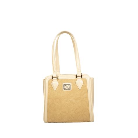 Bolsa Satchel Monograma Bordado Color Nude Cloe Factory Store